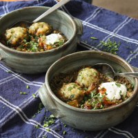 Lentil Stew Recipe with Parsley Dumplings